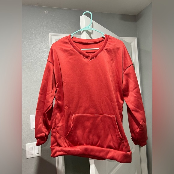 Sweaters - Women’s girls red crew sweatshirt XL fits smaller NEW NWOT